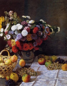 クロード・モネ Painting - 花と果物 クロード・モネ